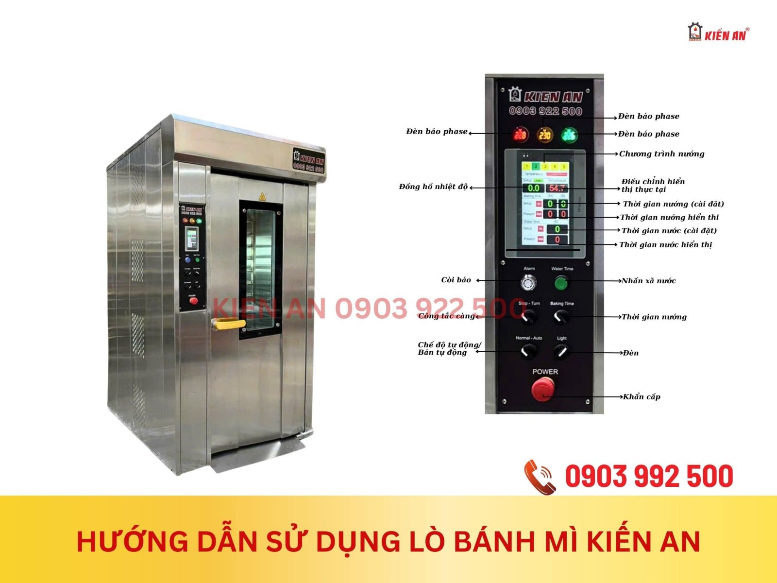 lò nướng bánh mì Kiến An; hướng dẫn sử dụng lò bánh mì Kiến An